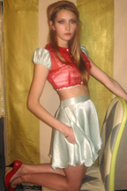 Mandate of Heaven Denim Halter Minidress